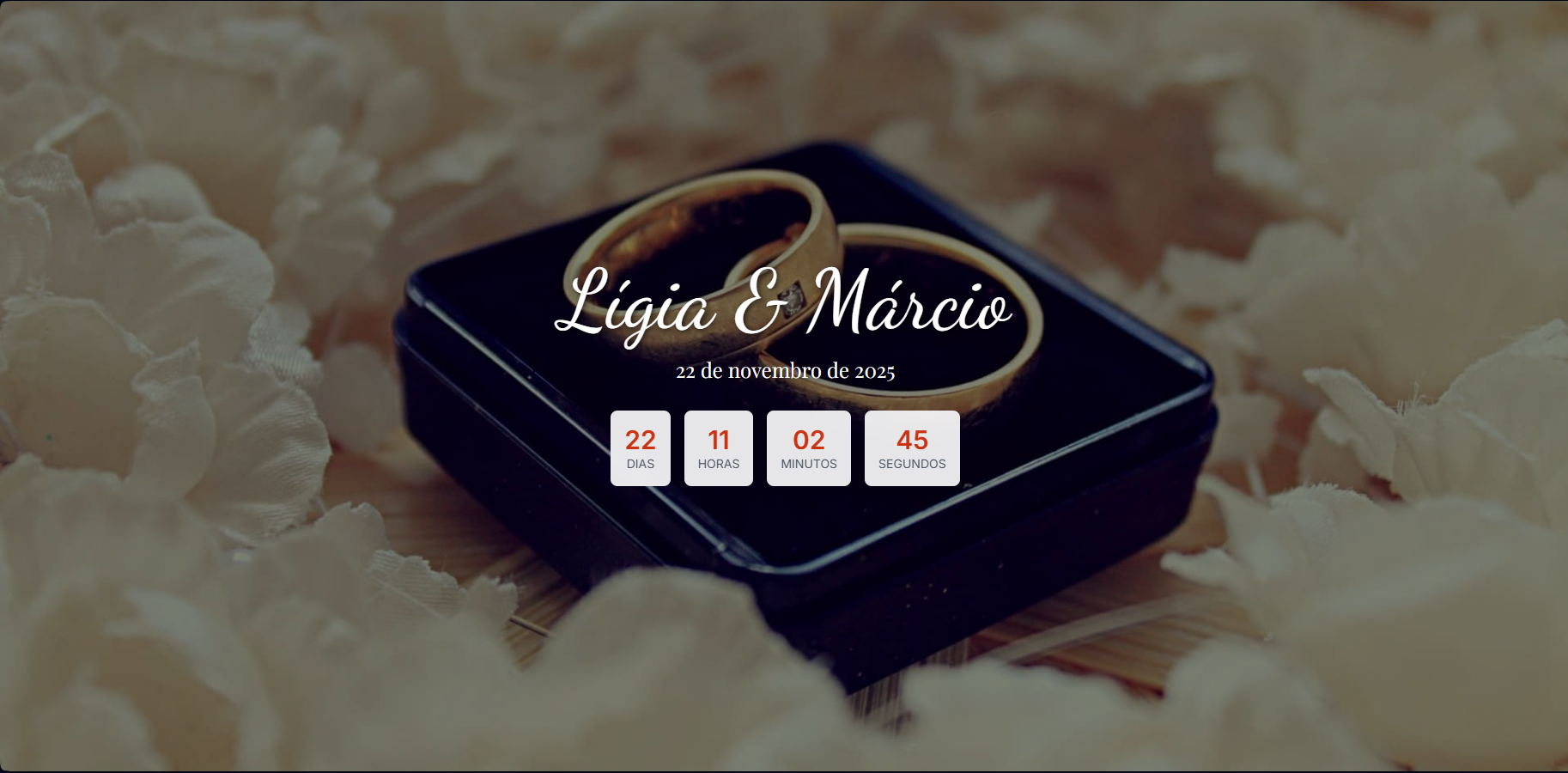 Lígia & Márcio - site de casamento